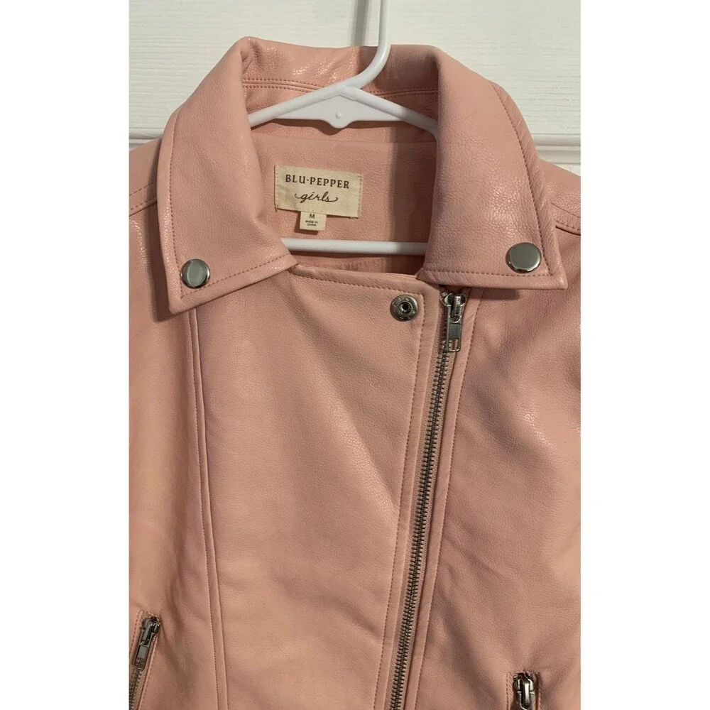 Blu-Pepper Girls Faux Leather Jacket. Size M.